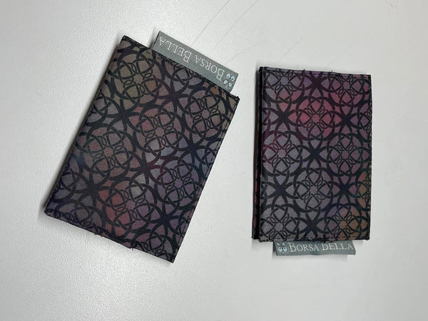 Card Holder RFID Protected - Prisim Gray and Purple Fabric