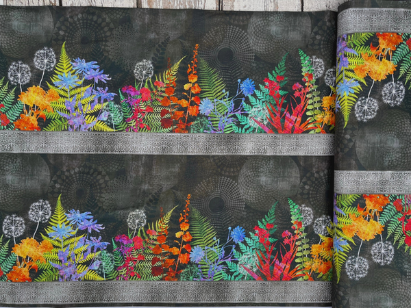 SMALL SIZE Travel Bags Crossbody Purse - A1 Cross Body - Faux Leather - Tablet Purse - Night FernTastic Fabric