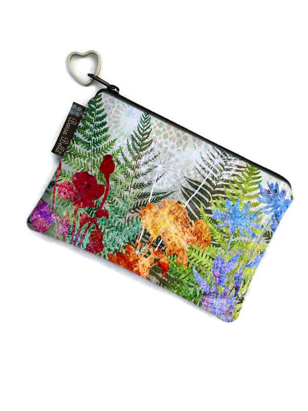 LARGE Catch All Zippered Pouch - A1 - FernTastic Fabric