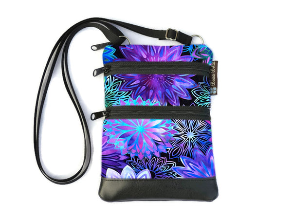 ELLA BELLA (SMALLEST) Travel Bags Crossbody Purse - A1 Cross Body - Faux Leather  - Purple Medalions