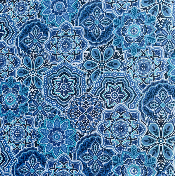 Water Bottle Crossbody Bag - Day Drinker - Blue and White Floral