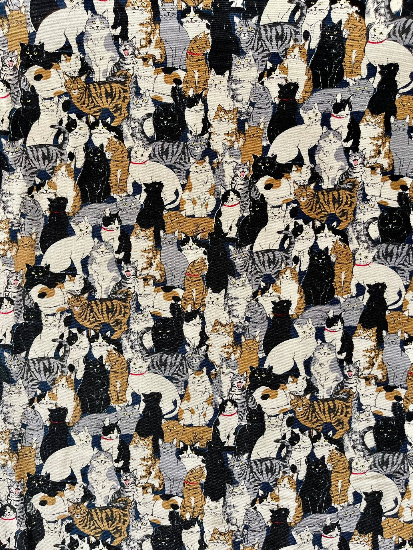 LARGE Catch All Zippered Pouch - A1 - Canvas Cats Fabric