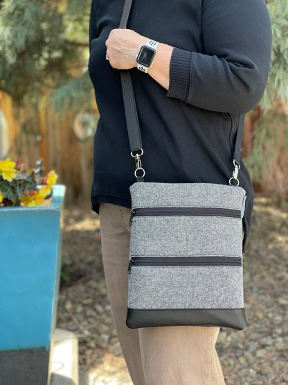 MEDIUM Travel Bags Crossbody Purse - A1 Cross Body - Faux Leather - Tablet Purse - FernTastic