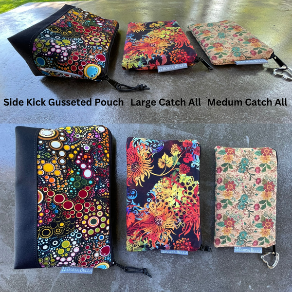 Side Kick Gusseted Zippered Pouch Night Shade Fabric