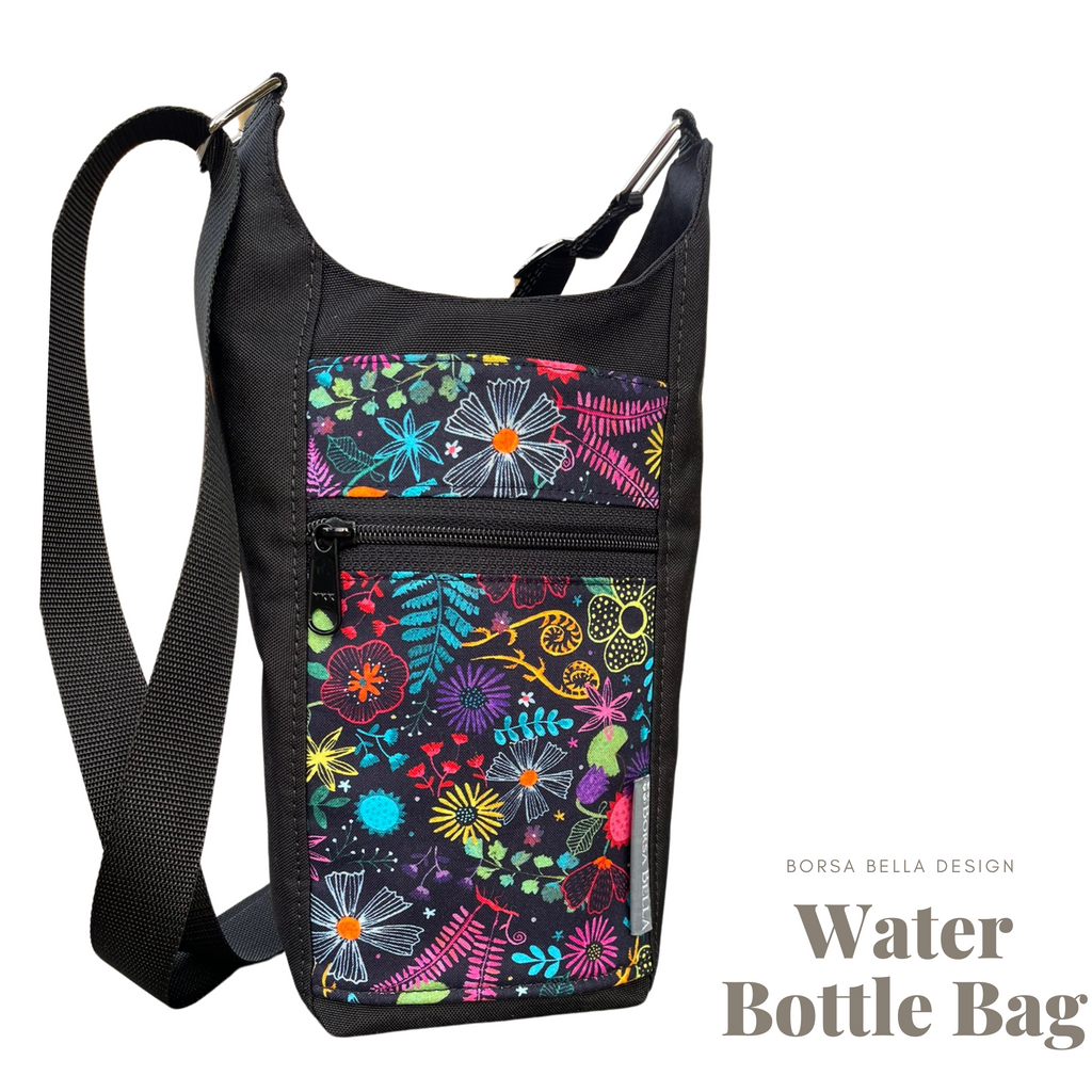 Water Bottle Crossbody Bag - Day Drinker - Bright Floral