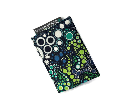 Card Holder RFID Protected - Green Dot Fabric