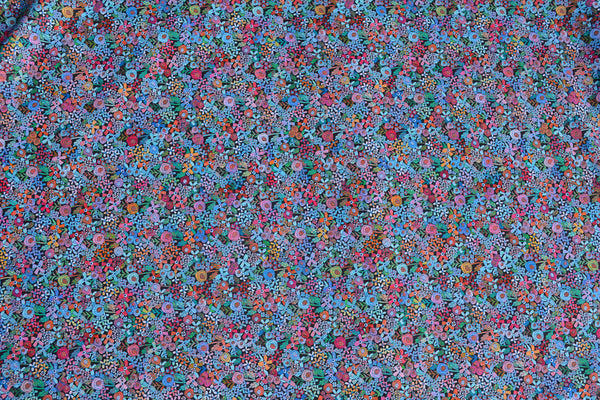 Convertible Backpack Flaps -   Mini Wild Flowers Fabric