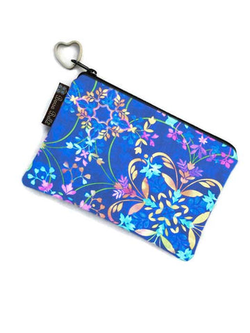 Catch All Zippered Pouch - Blue Violet Fabric