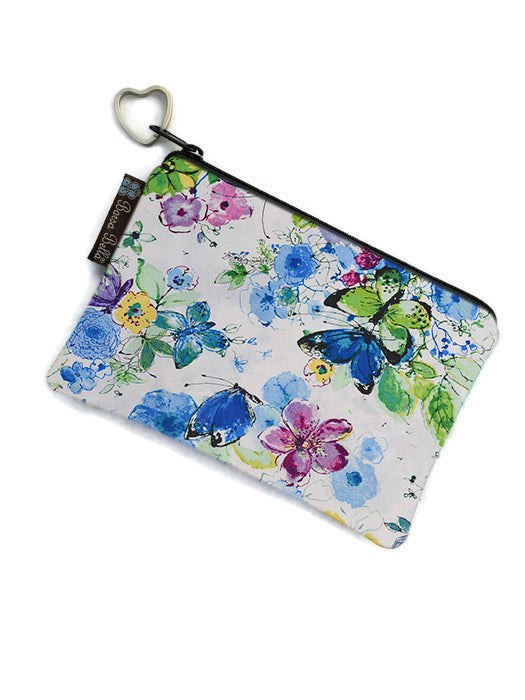 Catch All Zippered Pouch - Butterfly Bliss Fabric