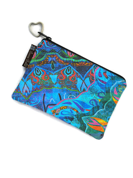 Catch All Zippered Pouch - Ombre Blue Fabric
