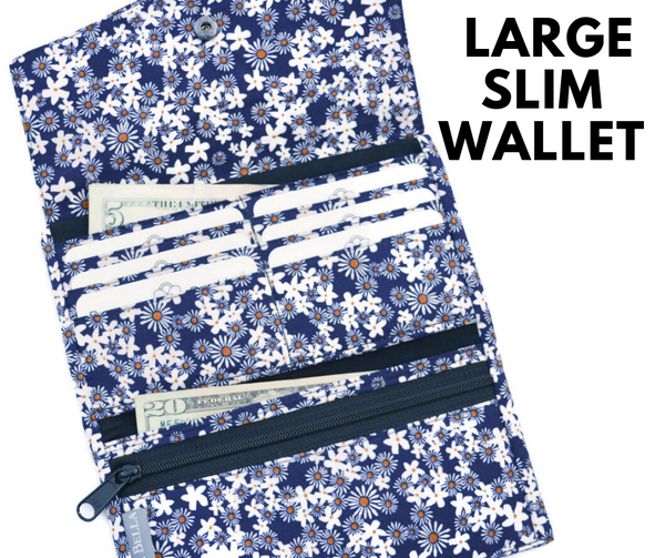 Wallet - Slim Large Wallet - Light Weight - Geometric Fabric