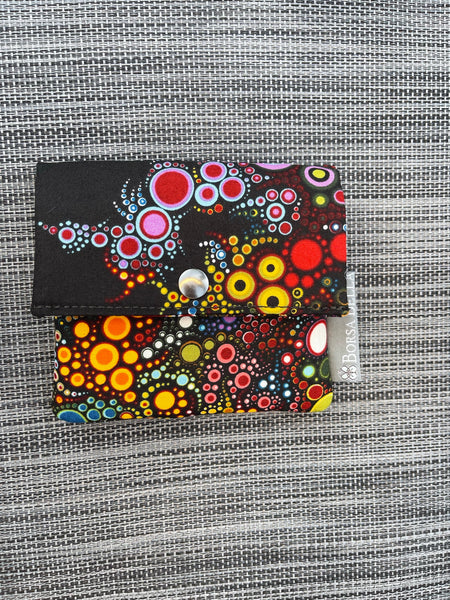 Small Slim Wallet - Light Weight - Added RFID Fabric - Happy Fabric