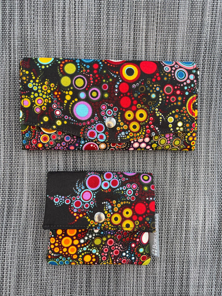 Small Slim Wallet - Light Weight - Added RFID Fabric - Happy Fabric