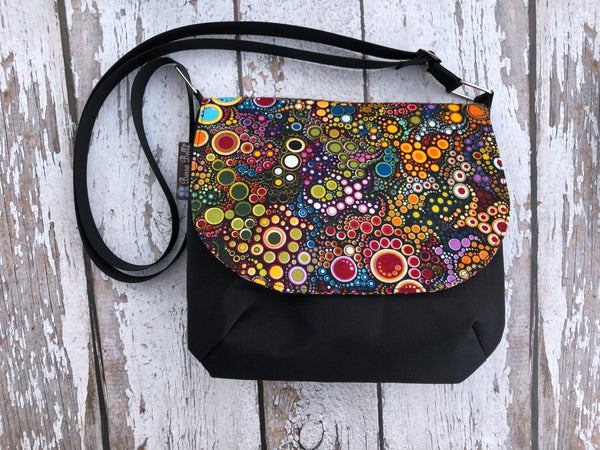 Itsy Bitsy/Bigger Bitsy Messenger Purse - Happy Fabric