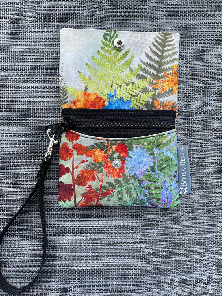 Small Slim Wallet - Light Weight - Added RFID Fabric - Kismet Dots Fab –  Borsa Bella Design Co.