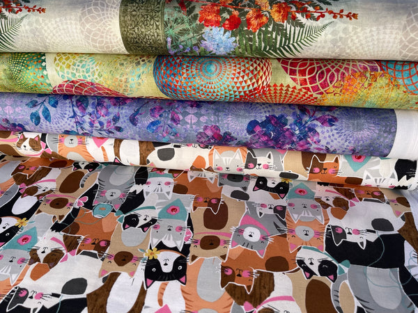 New Design - The Ariel - Cattitude Fabric with Black Sides and Back