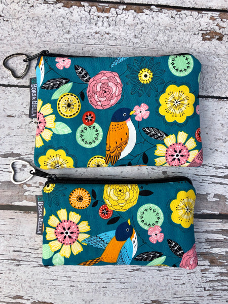Catch All Zippered Pouch - Garden Party Fabric