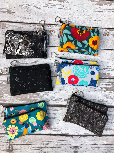 Catch All Zippered Pouch - Daisy Kitty Fabric
