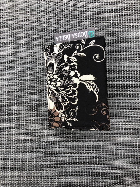 Card Holder RFID Protected - Black Beauty Fabric