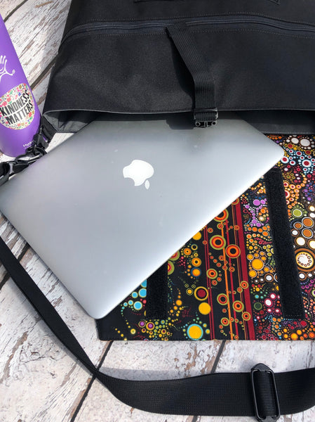Large Messenger Bag - Purple Haze Fabric