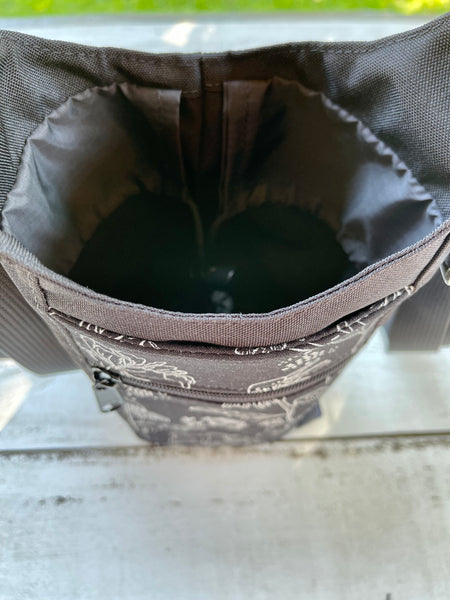 Water Bottle Crossbody Bag - Day Drinker - Happy Fabric Pocket