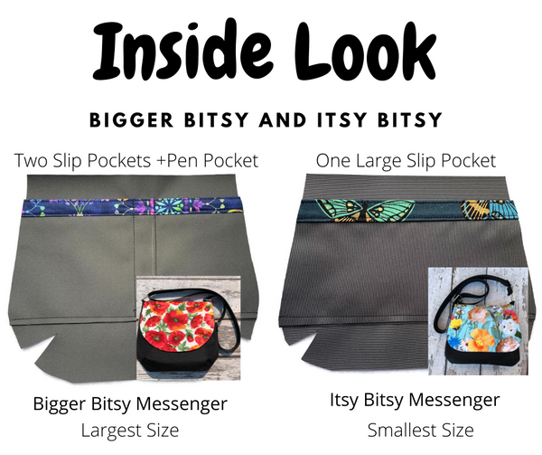 Itsy Bitsy/Bigger Bitsy Messenger Purse - Halcyon Fabric