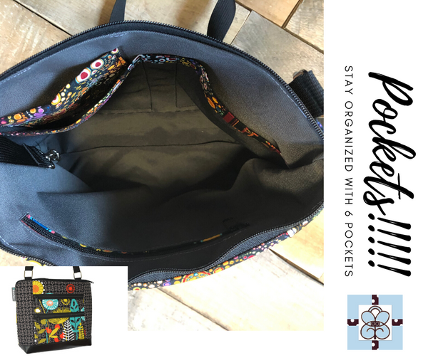 New Design - The Ariel - Halcyon Fabric with Black Sides and Back