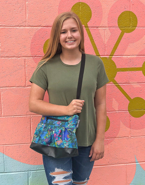 Hobo Purse Cross Body - Medium Only - Shoulder Bag - Poppy Fabric