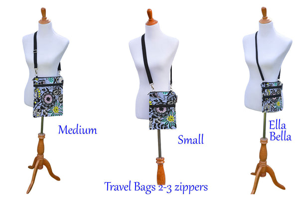 Travel Bags Crossbody Purse - Cross Body - Faux Leather - Tablet Purse - Purple HazeFabric