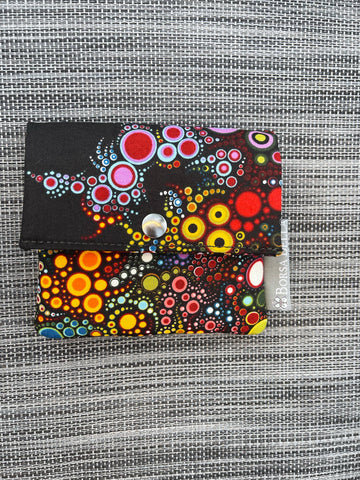 Small Slim Wallet - Light Weight - Added RFID Fabric - Kismet Dots Fab –  Borsa Bella Design Co.