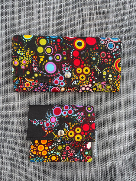 Small Slim Wallet - Light Weight - Added RFID Fabric - Happy Fabric